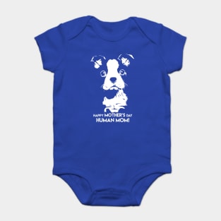 Happy Mothers Day Human Mom Puppy Dog Baby Bodysuit